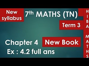 7th maths term 3 chapter 4 exercise 4.2 full answer tn samacheer new syllabus Hiba maths