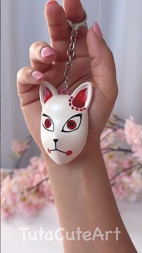 DIY Tanjiro mask keychain ✨