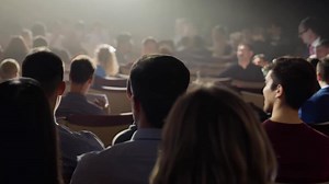 Download Seminar diverse group of young people students listening lecture presentation pitch public speaking watching presentation conference business education learning study entrepreneurship for free