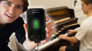 Charging My Phone With a Piano: Weird Tech Experiment