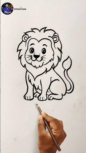 Simple line drawing step by step