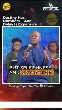 Young People, Don’t Let Comfort Kill Your Assignment #apostlejoshuaselman #koinoniaglobal #koinonia