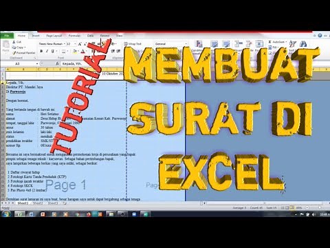 TUTORIAL MEMBUAT SURAT LAMARAN KERJA #MS EXCEL