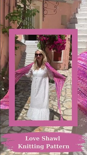 Love Triangle Shawl Knitting Pattern