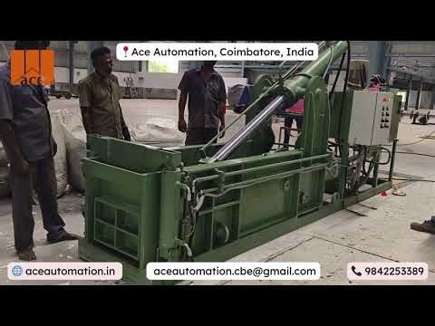 Foil Paper Waste Scrap Baler | Aluminium Foil Hydraulic Baling Machine in Action | ACE Automation