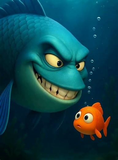"Tiny Fish vs Big Fish 😂 | Cute Animation Short"
