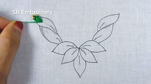 11K views · 799 reactions | hand embroidery new neck line embroidery tutorial,easy neck line embroidery for dresses | SR Embroidery | Facebook