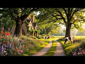 🍃 Spring Cottage ASMR Ambience – Peaceful Stream, Wind Chimes & Book Sounds for Relaxation