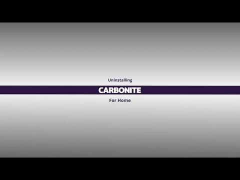 Uninstalling Carbonite Safe Backup