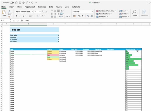 To Do List - Task Tracker - Productivity Tool - Spreadsheet Excel Google Sheets - Daily, Weekly, Monthly Organization Template - Etsy