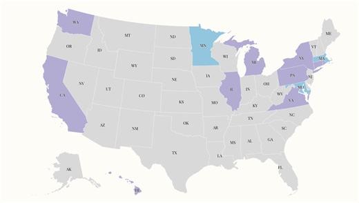 Map Shows States Trying To Advance Higher Taxes on the Ultra-Wealthy
