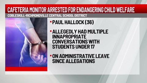 Lunch monitor arrested for endangering the welfare of a child