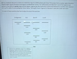 (2) Your employer asks you to construct a restriction map of a ... | Filo