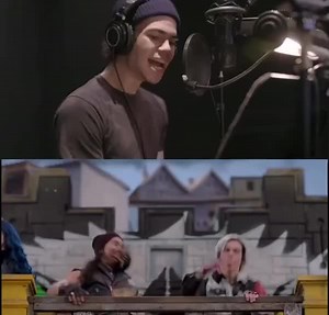 Descendants behind the scenes❤️#cameronboyce #dovecameron #sofiacarson #booboostewart #descendants #fyp #viral @descendants_cam_dove