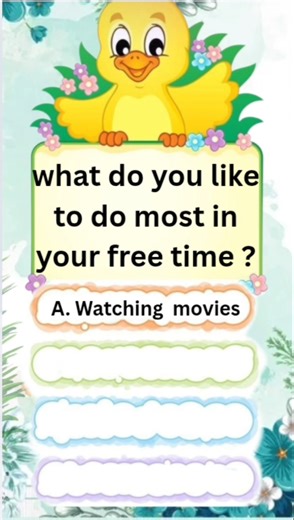What Do You Like to Do Most in Your Free Time? 🤔 | Fun Quiz Question
