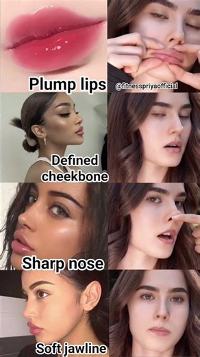 Plump Lips + Sharp Nose + Defined Cheekbones 😍 Glow-Up Secrets You NEED to Try!