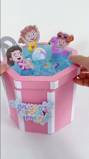 DIY Pool Party Gift Box