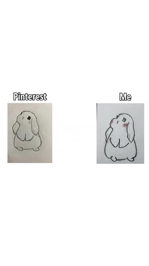 Pinterest v/s me (animal edition)🐰 #pinterest #art #trendingshorts #fyp #foryou