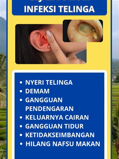 Telinga terasa nyeri, berdengung, atau keluar cairan? ⚠️ Bisa jadi itu tanda infeksi telinga. #InfeksiTelinga#GejalaInfeksiTelinga#KesehatanTelinga#TelingaSehat#EdukasiKesehatan#InfoKesehatan #HealthAwareness#PeduliKesehatan #viral #foryou #xybca #tranding #telingasehat