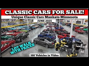 CLASSIC CARS FOR SALE!! LOT WALK VIDEO Unique Classic Cars Mankato Minnesota June 2025 - Hot Rod