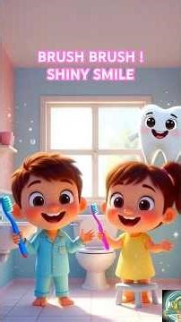 Brush Brush Smile Bright 🪥✨ | Fun Teeth Brushing Song for Kids | Healthy Habits Nursery Rhyme