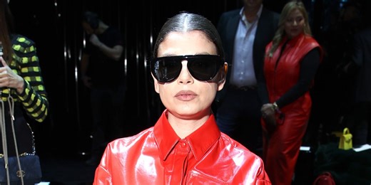 Il blazer di pelle di Emma Marrone per la moda Primavera 2024