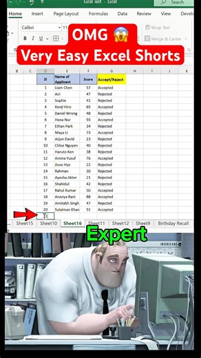 🔥Easy and Exclusive👌 Microsoft Excel formula for productivity | Tutorial | Shorts | Interview