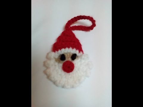 Crochet Santa Claus ornament for the Christmas tree model 1