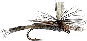 Feeder Creek Flies for Fly Fishing - Parachute Adams Dry Trout Flies Assortment - 12pc
