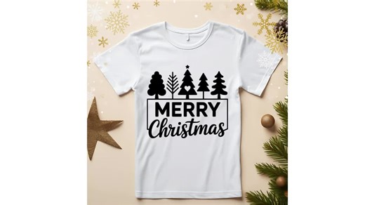 Merry Christmas Trees SVG, Rustic Silhouette PNG (digital Download) - Etsy