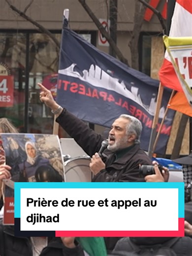 Prière de rue et appel au djihad menés par Iyad Abuhamed et le groupe islamiste MT4Palestine. #montreal #protest #palestine