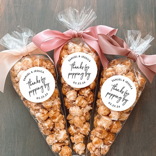 Popcorn Favor Labels   Bags | Wedding Favours | Thanks for Popping by | Favour Labels | His and Her Favourite | Wedding Favor Bags | DIY - Etsy