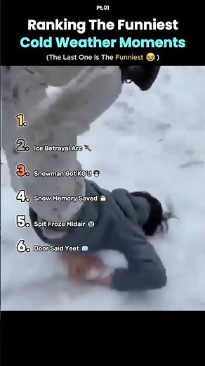 Ranking the Funniest Cold Weather Moments ❄️😂 #funny #epicfails