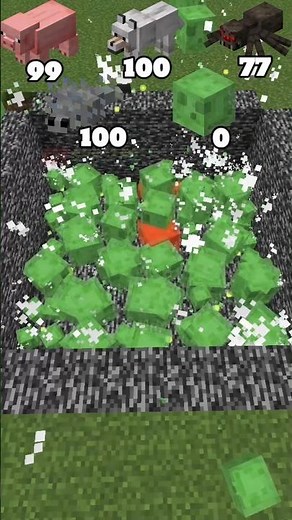 100 mobs VS tnt #minecraftshorts
