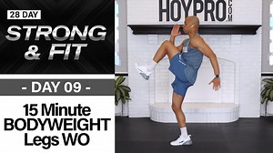 15 Min No Equipment Tabata Legs Workout - STRONGAF #09