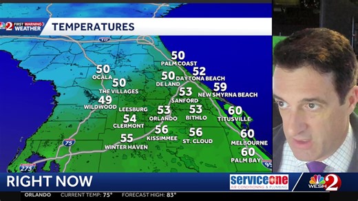 Live: Weekend warmup on the way. I'll show you who will hit 80 on Sunday! | WESH 2 News