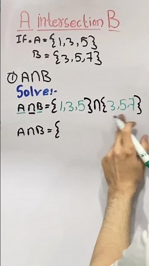 What is intersection || A intersection B | find AnB | same value #maths #intersections #class7 #set