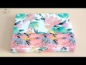 How to gift wrap a thin book nicely as presents with wrapping paper | 如何包裝一本書作為禮物