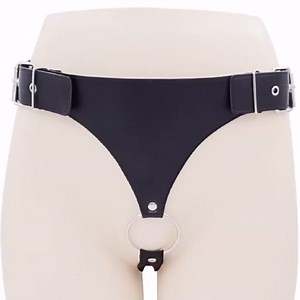 Leather Butt Plug Harness with Cock Ring Men Male Chastity Belt Device for Anal Plug Adult Sex Toys Open Crotch Panties Lingerie