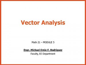 Vector Analysis - Advanced Engineering Mathematics