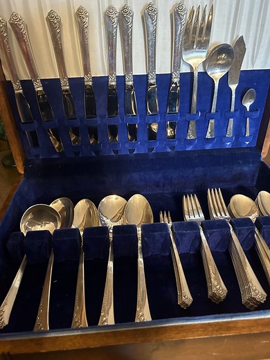 Heirloom Sterling Silver Flatware Set Dsmask Rose 57 Pieces in Box - Etsy
