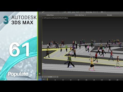 3dsmax Tutorial 61 - Populate | Crowd simulation