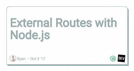External Routes with Node.js