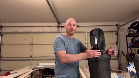 Ausic 20L 12Inch Portable Misting Bucket Fan, 30000mAh Oscillating Outdoor Fans with Remote Control, Rechargeable Battery Powered Camping Fan with Water Spray for Patios, Beach/Travel Essentials