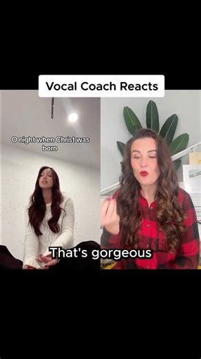 Tara Simon on Instagram: "Love the intimacy you brought to this song. Cred: @peonyy__ #oholynight #christmas #christmasmusic #vocalcoachreacts #foryou"