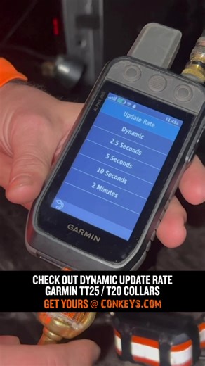 What is Dynamic Update Rate on the NEW Garmin TT25 / T20 Collars? We are here to help! The new collars will arrive at the end of June and we will ship them out immediately. Hopefully this is helpful #garmintrackingsystems #garminhunt #trackingcollars #houndhunting #doghunting #newtechnology #newtech #huntinggear #conkeysoutdoors