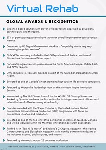 Virtual Rehab Selected to Join the Transformative Technology Academy