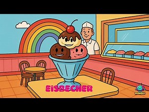 Eis Eis Eisbecher 🍦 Das leckere Kinderlied über Eis Schokolade Erdbeere Vanille 🌈 MOWOLI Kindermusik