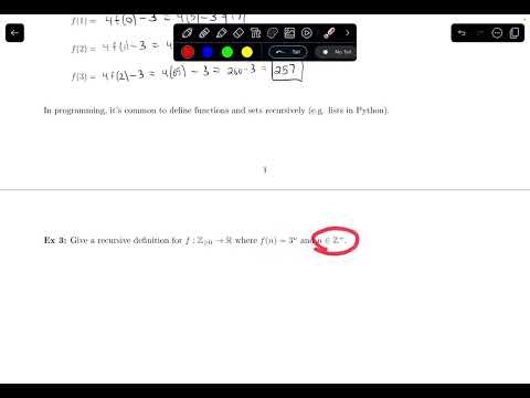 5.3.1 Recursively Defined Functions - Discrete Math