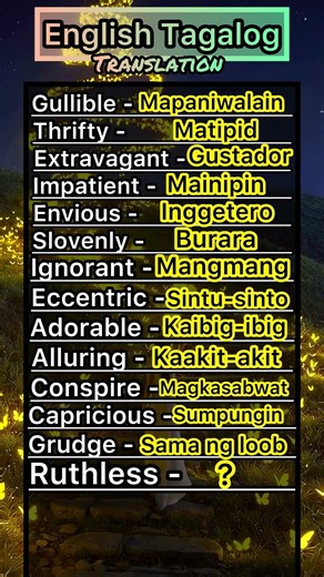 ENGLISH TAGALOG TRANSLATION #englishlearning #englishvocabulary #englishtips #englishgrammar #fyp